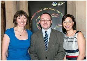 Frances O'Grady, Neil Foster and Beth Farhat