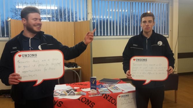 USDAW members love unions 2017