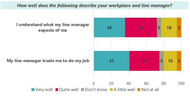 Describe your workplace and line manager
