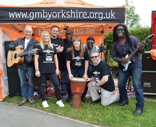First of May band, part of Banner Theatre show their support