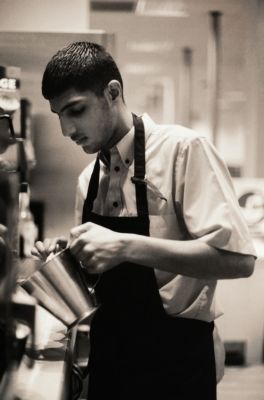 Young coffee shop worker