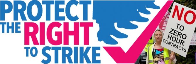 Protect the right to strike - banner Protect the right to strike - banner
