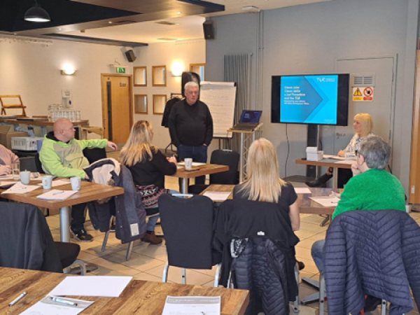Bill Adams TUC regional secretary welcoming ULRs to the meeting
