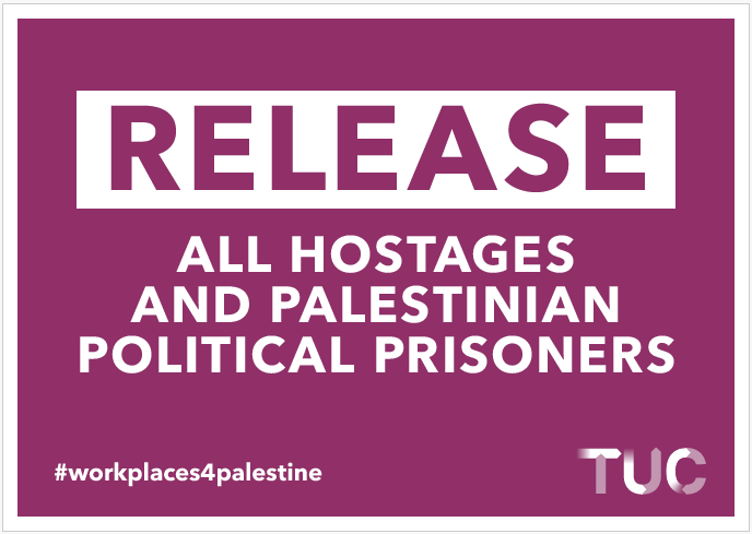 Placard: Release all hostages