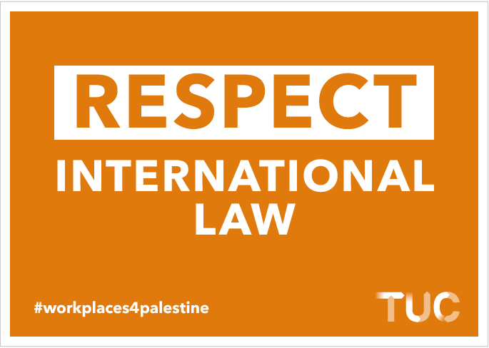 Placard: Respect international law