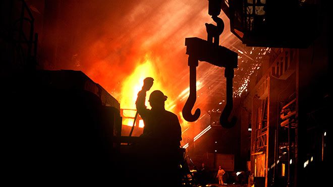 steel worker in a factory