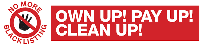 No More Blacklisting campaign logo