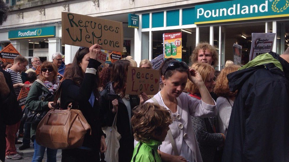 Cardiff refugee protest