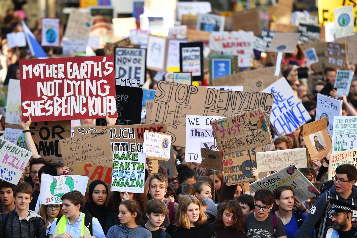 Activists In Edinburgh Join The Global Climate Strike