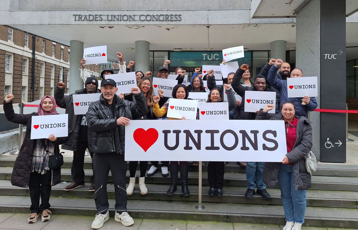 Black activists on Congress House steps