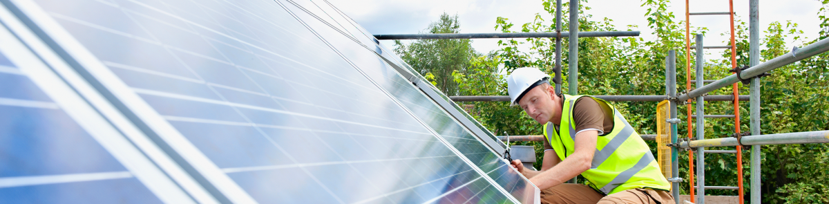 Solar panel worker