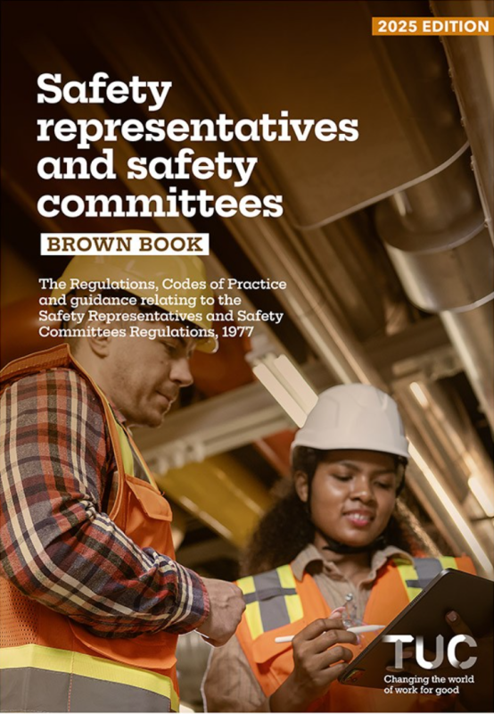 Safety representatives and safety committees (Brown book 2025) - Front cover