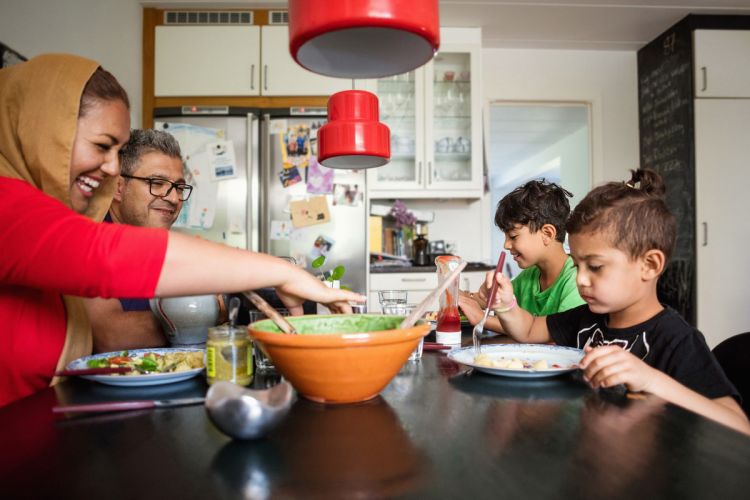 Family eating