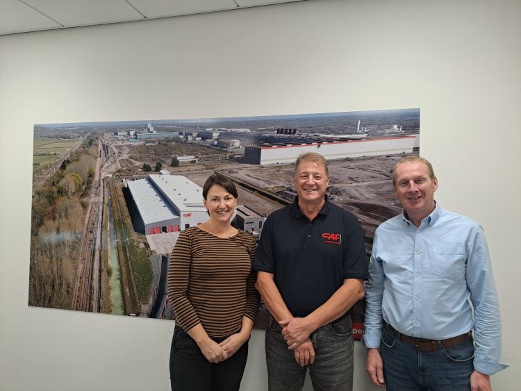 Zena and Mike from the GMB WULF project, with Chris Thompson (centre), CAF’s Training and Competence Manager