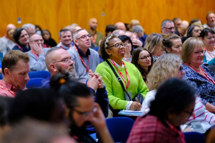 people at a conference