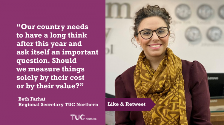 Beth Farhat, Secretary Northern TUC