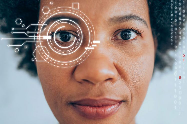 Detail of the cover of the TUC’s AI manifesto Dignity at Work and the AI Revolution © Violeta Stoimenova/Getty Images