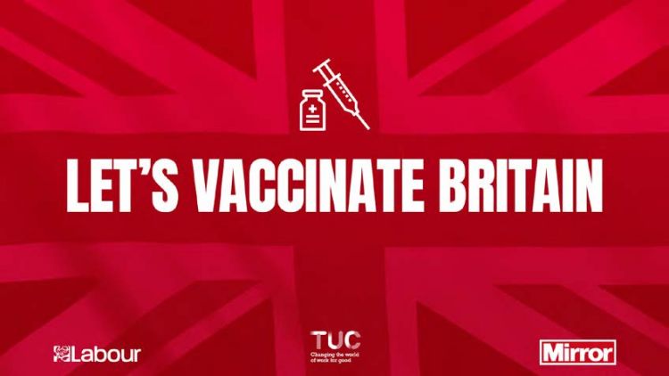 A social graphic from the #LetsVaccinateBritain campaign