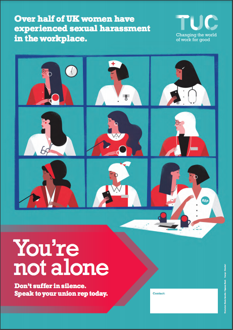 You're Not Alone: Speak to your union rep today - Poster
