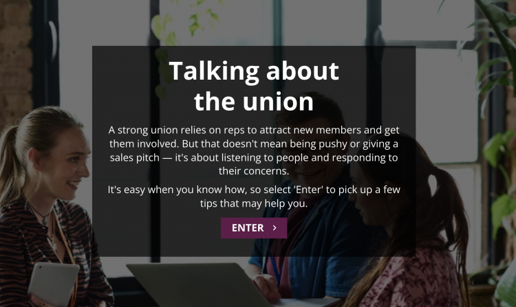 Talking about the union
