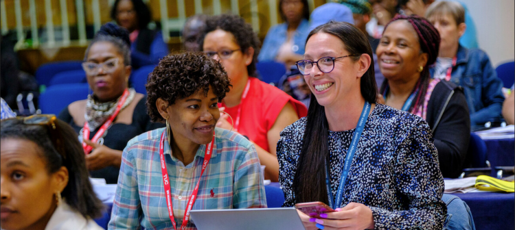 two people at conference