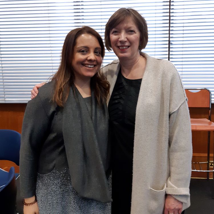 Shavanah Taj, Wales TUC General Secretary, with Frances O'Grady, TUC General Secretary