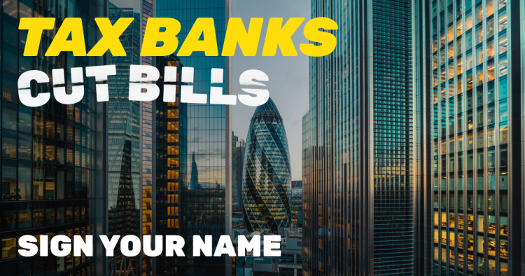 tax the banks poster