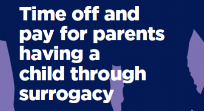 Time off and pay for parents having a child through surrogacy