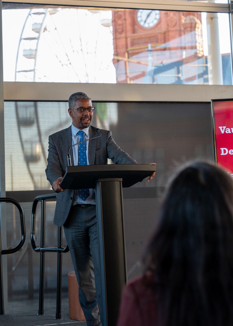 Vaughan Gething, MS, Cardiff South and Penarth, sponsoring the event in the Senedd