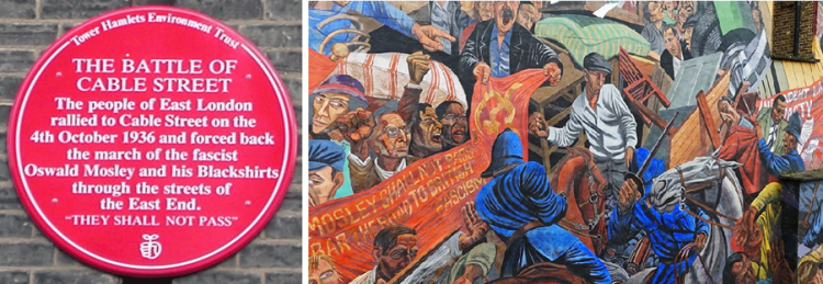  Battle of Cable Street plaque