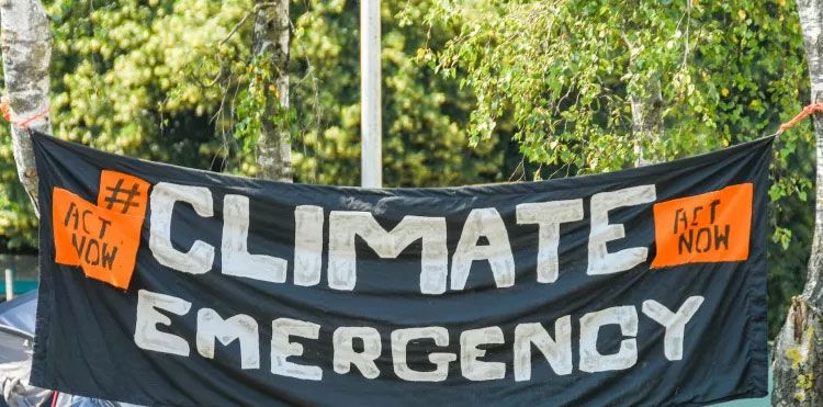 climate emergency banner