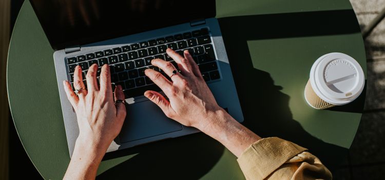 person working on a computer