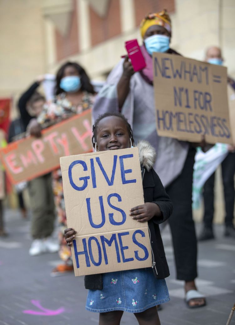 Focus E15 Mothers socially distanced demo