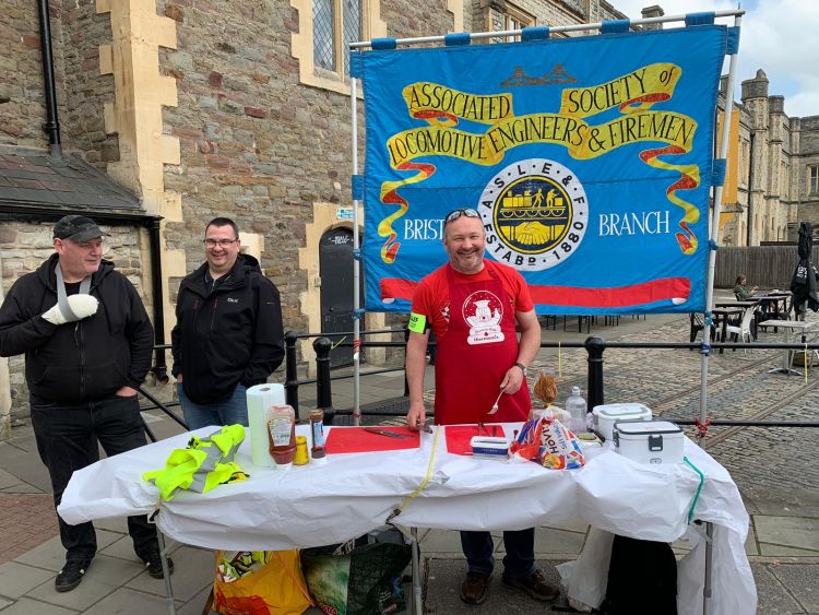 Nick Johnson, TUC SW Rep of the Month for December 2023, at the picket table