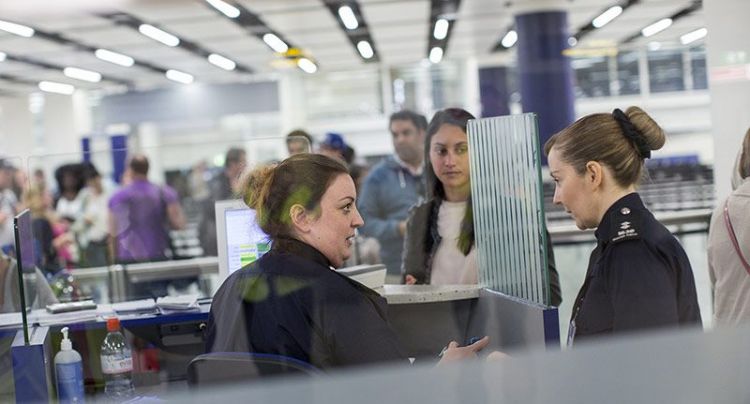 Gatwick passport control. Photo Oli Scarff/Getty Images
