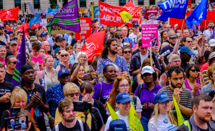 crowd at rally