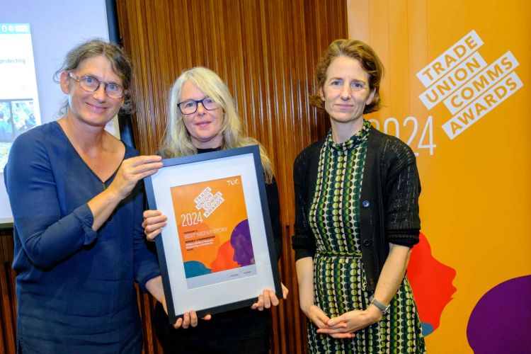 The Writers' Guild team were highly commended for media work
