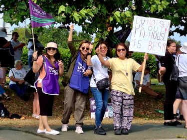 NHS workers fight outsourcing