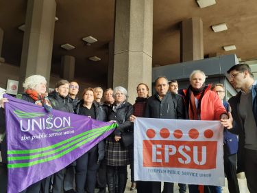 Trade union delegation in Ankara