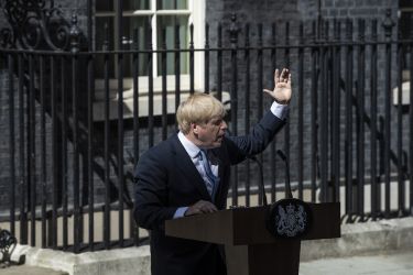 Boris Johnson outside Downing Street