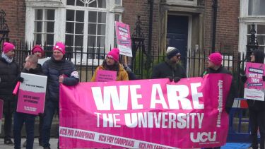 UCU picket line at Northumbria University 
