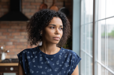 Black women looking sad