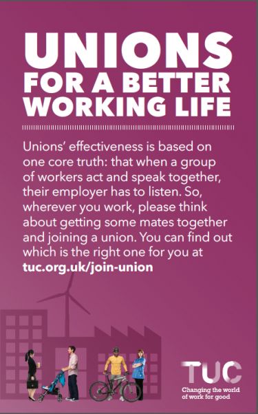 Unions For A Better Working Life Leaflet