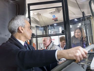 Bus driver. Photo Monty Rakusen