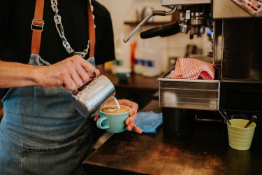 barista working making a coffee