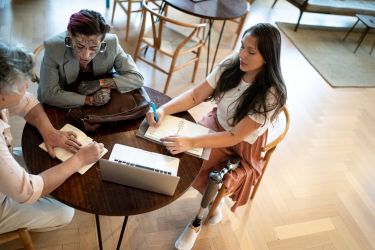 Workers in a meeting 
