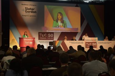 Shavanah Taj addressing TUC Cymru Congress 2024