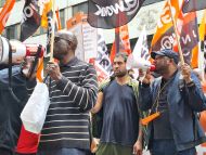 G4S workers protest