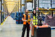 Workers in a warehouse