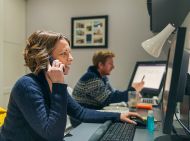 People working at computers